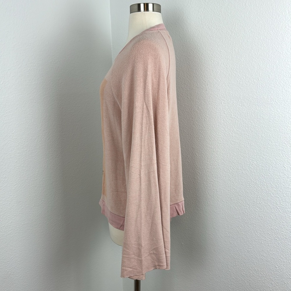 Wildfox Love Potion No 9 Blush Pink Bell Sleeve Sweatshirt Jumper, S - Picture 7 of 12
